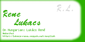 rene lukacs business card