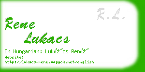 rene lukacs business card